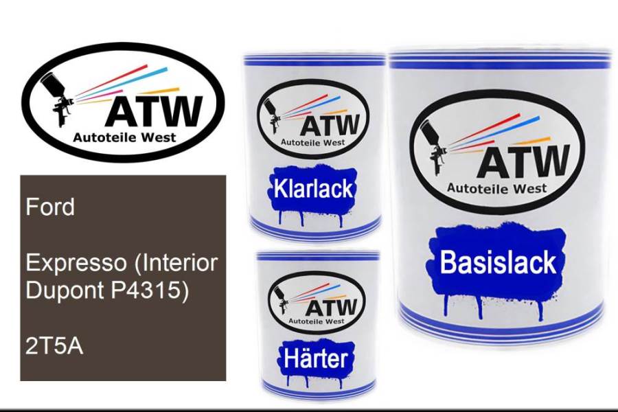 Ford, Expresso (Interior Dupont P4315), 2T5A: 1L Lackdose + 1L Klarlack + 500ml Härter - Set, von ATW Autoteile West.